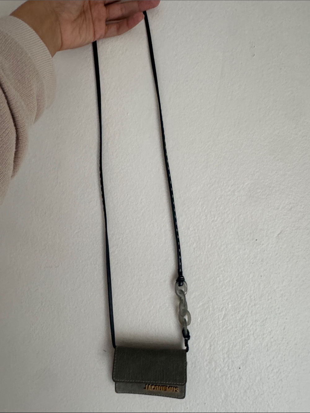 Jacquemus Green/Blue Mini Bag with Chain Accent - Picture 6 of 6